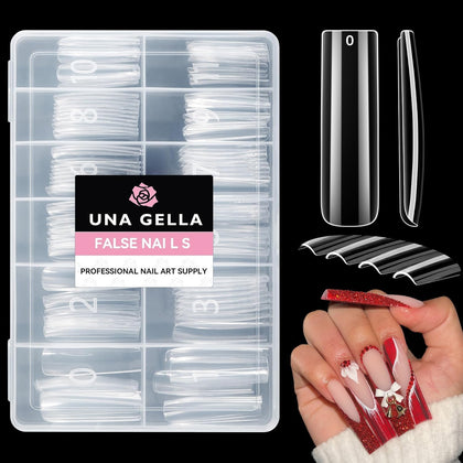 UNA GELLA XXL Extra Long Square Nail Tips front view