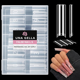 UNA GELLA XXL Square Nail Tips front view in packaging