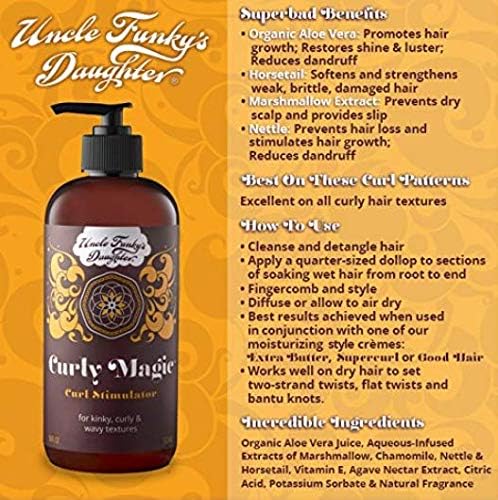 Uncle Funky's Daughter Curly Magic Stimulator 18 oz with application texture