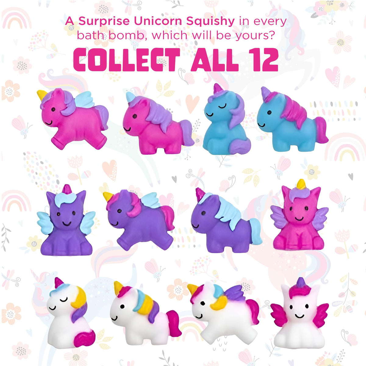 Unicorn Bath Bomb in bath water with bubbles
