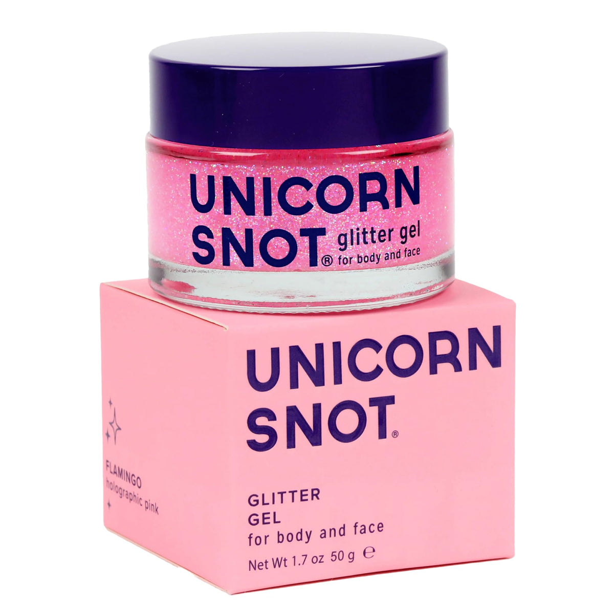 UNICORN SNOT Holographic Glitter Gel 1.7 oz jar front view