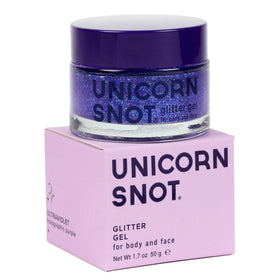UNICORN SNOT Holographic Glitter Gel front view in purple