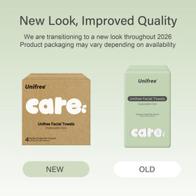 UNIFREE Disposable Facial Towels in use for makeup removal