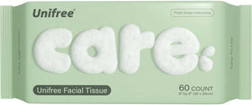 UNIFREE Disposable Facial Towels showing biodegradable material