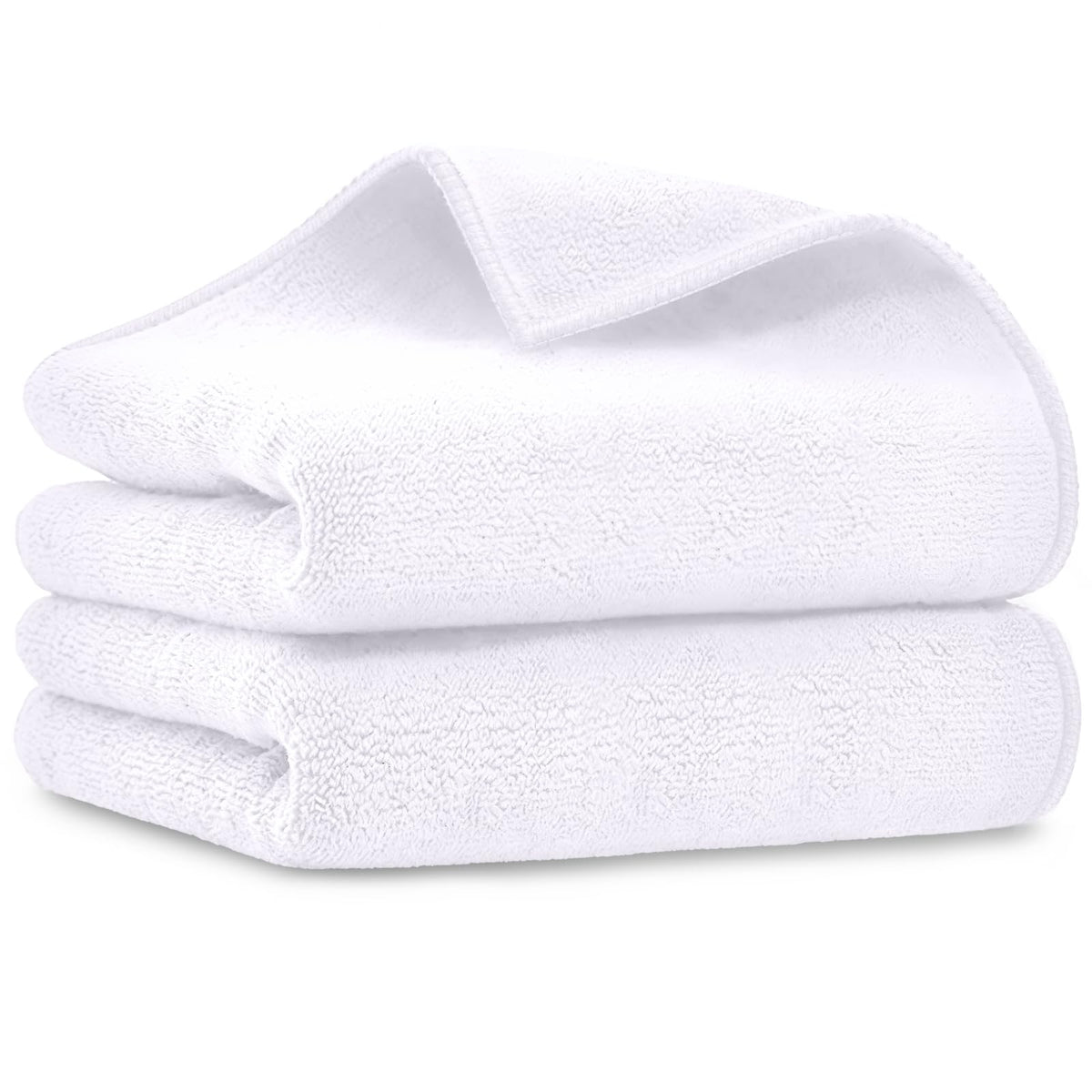 UNIMADE Salon Towels 2 Pack black microfiber towels front view