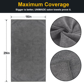 UNIMADE Salon Towels 2 Pack folded towels showing soft texture