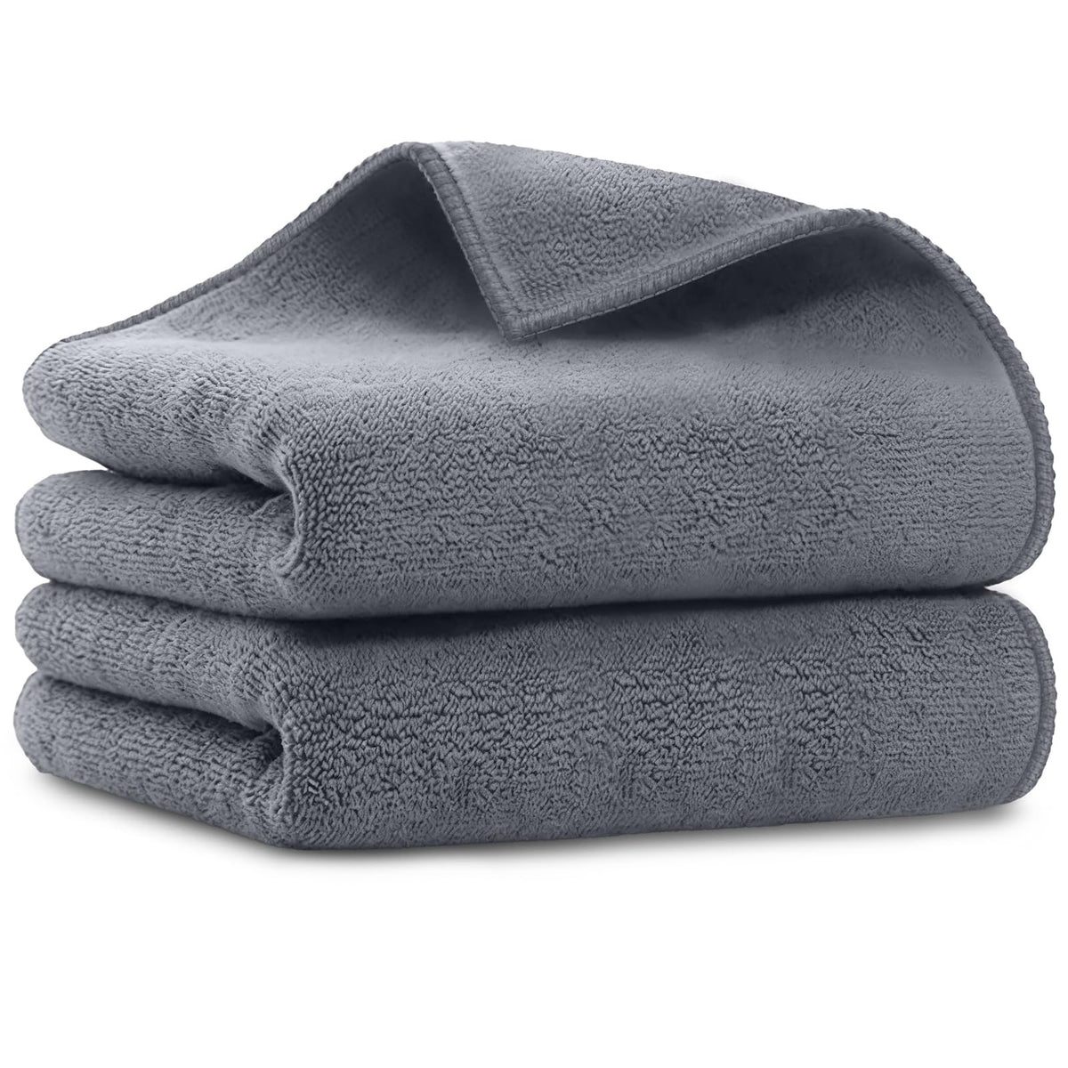 UNIMADE Salon Towels 2 Pack white microfiber towels front view
