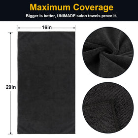 UNIMADE Salon Towels folded showing soft texture