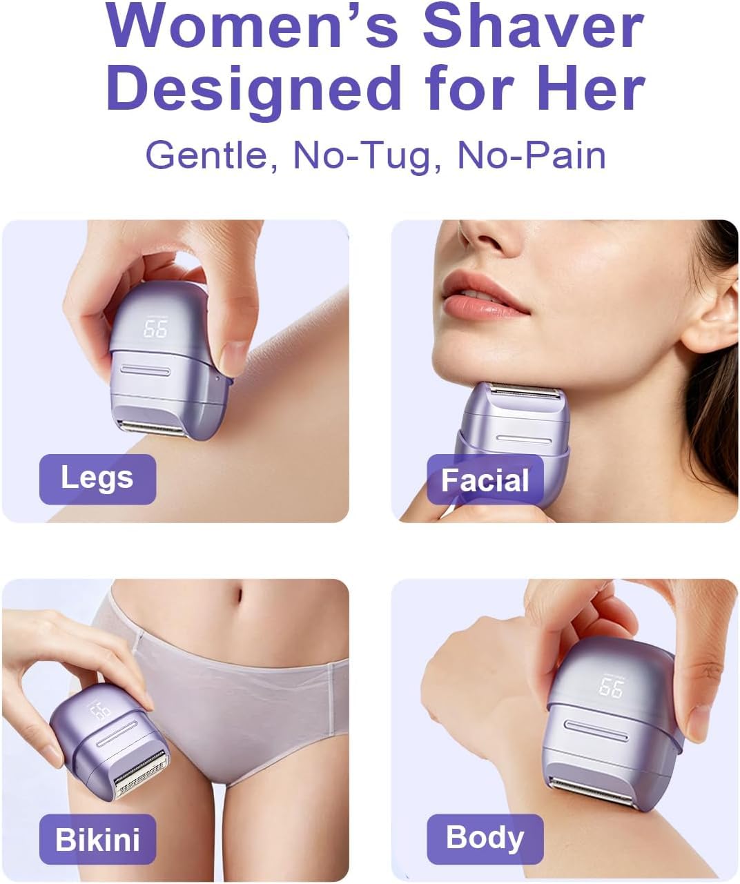 unimiko Electric Shaver for Women, back view
