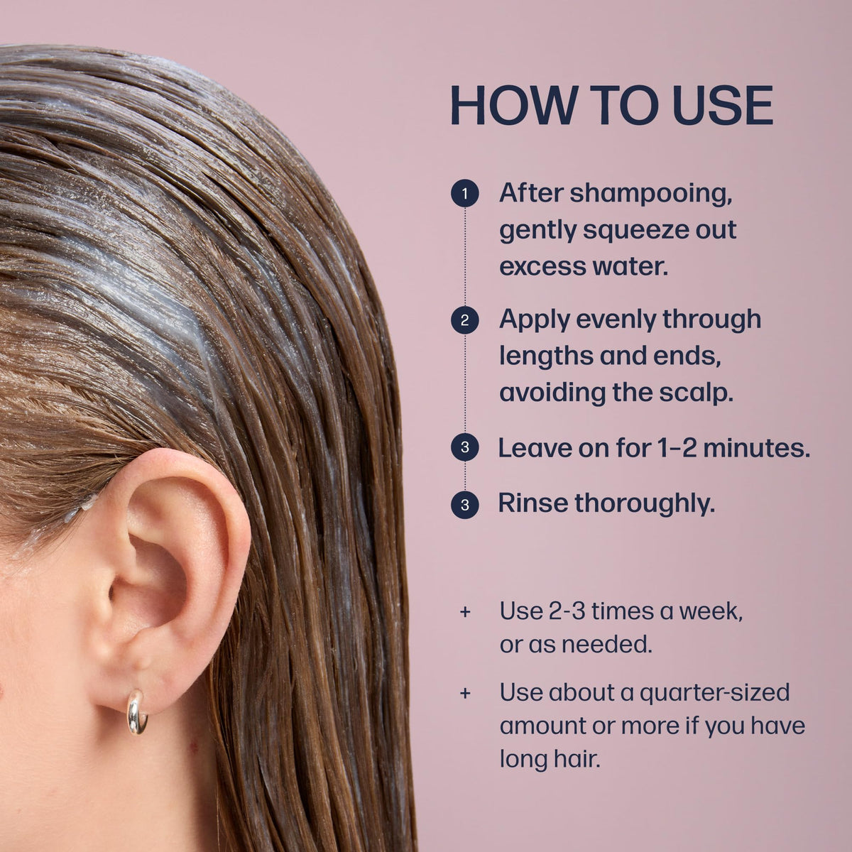 UNOVE Deep Damage Repair Hair Mask with a model showing healthy hair