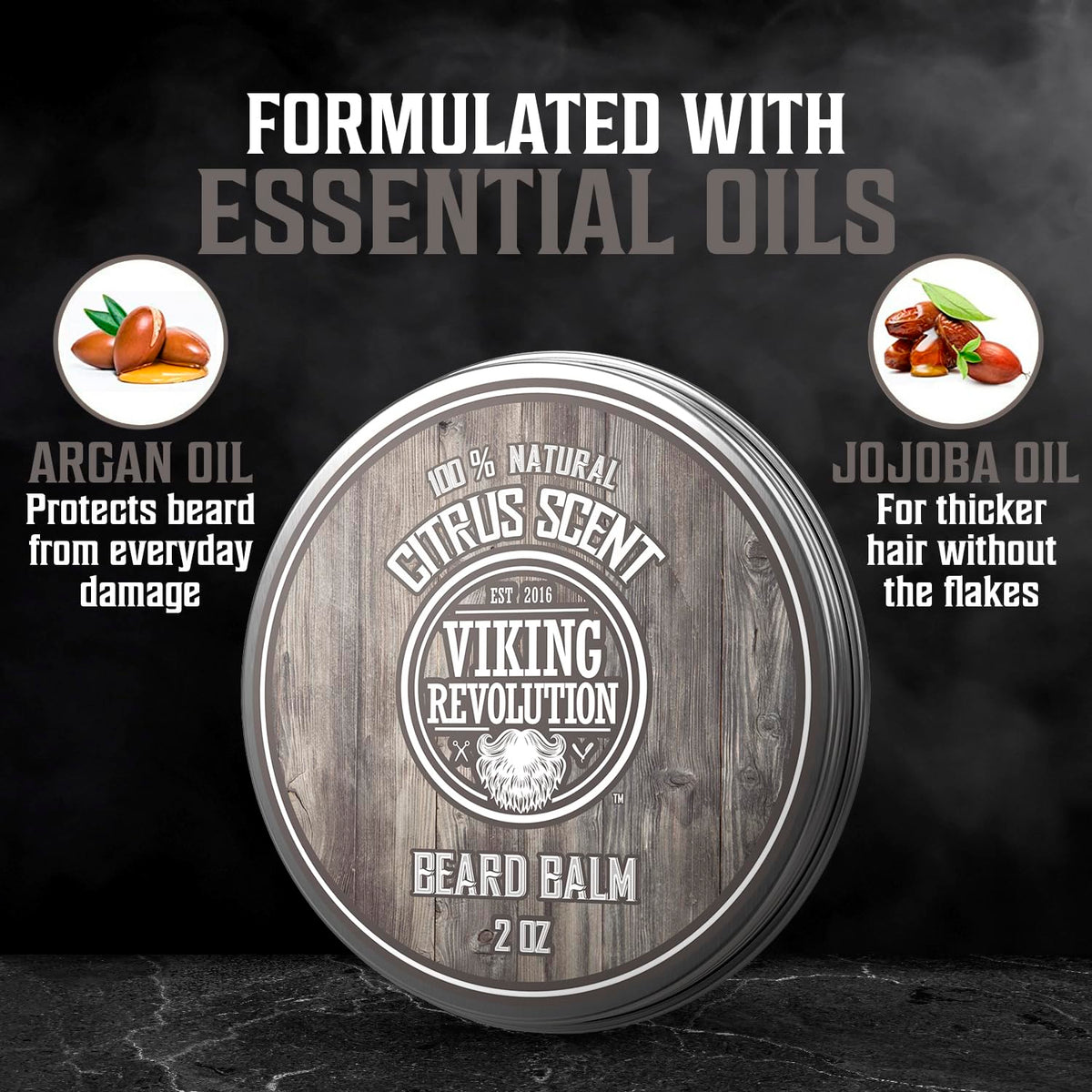 Unscented Beard Care Oil bottle from Viking Revolution