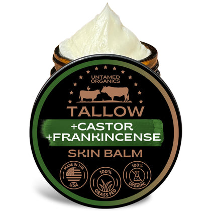 Untamed Organics Beef Tallow Balm 2 oz front view