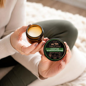 Untamed Organics Beef Tallow Balm application on skin