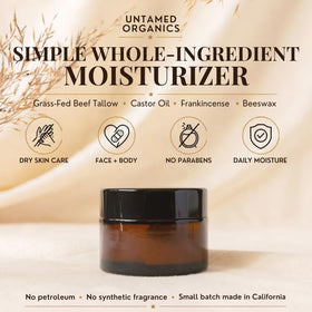 Untamed Organics Beef Tallow Balm ingredients list
