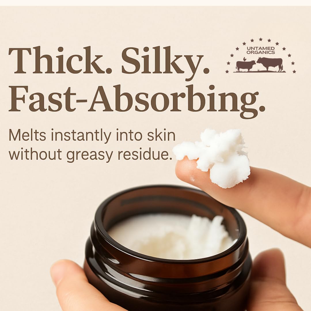 Untamed Organics Beef Tallow Balm texture close-up