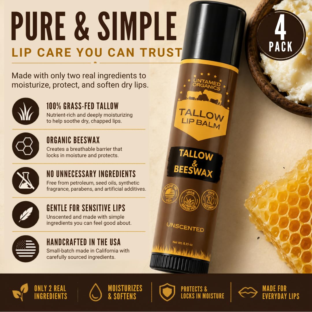 Untamed Organics lip balm showing the texture