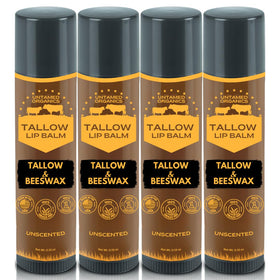 Untamed Organics Pure Tallow Lip Balm 4-Pack front view