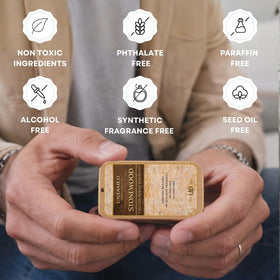 Untamed Organics Stonewood Tallow Solid Cologne tin with essential oils