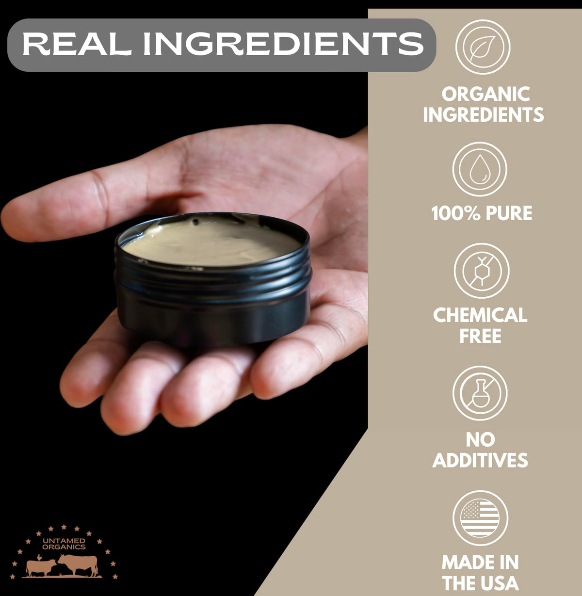 Untamed Organics Tallow Hair Clay ingredients list