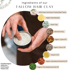 Untamed Organics Tallow Hair Clay texture close-up