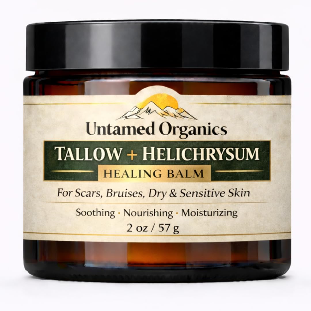 Untamed Organics Tallow + Helichrysum Healing Balm front view