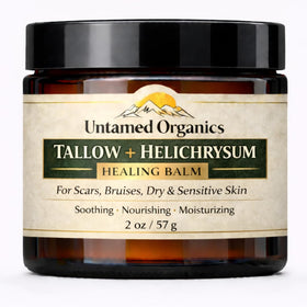 Untamed Organics Tallow + Helichrysum Healing Balm front view