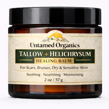 Untamed Organics Tallow + Helichrysum Healing Balm front view