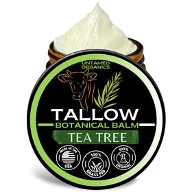 Untamed Organics Tea Tree Tallow Balm front view 2 oz jar