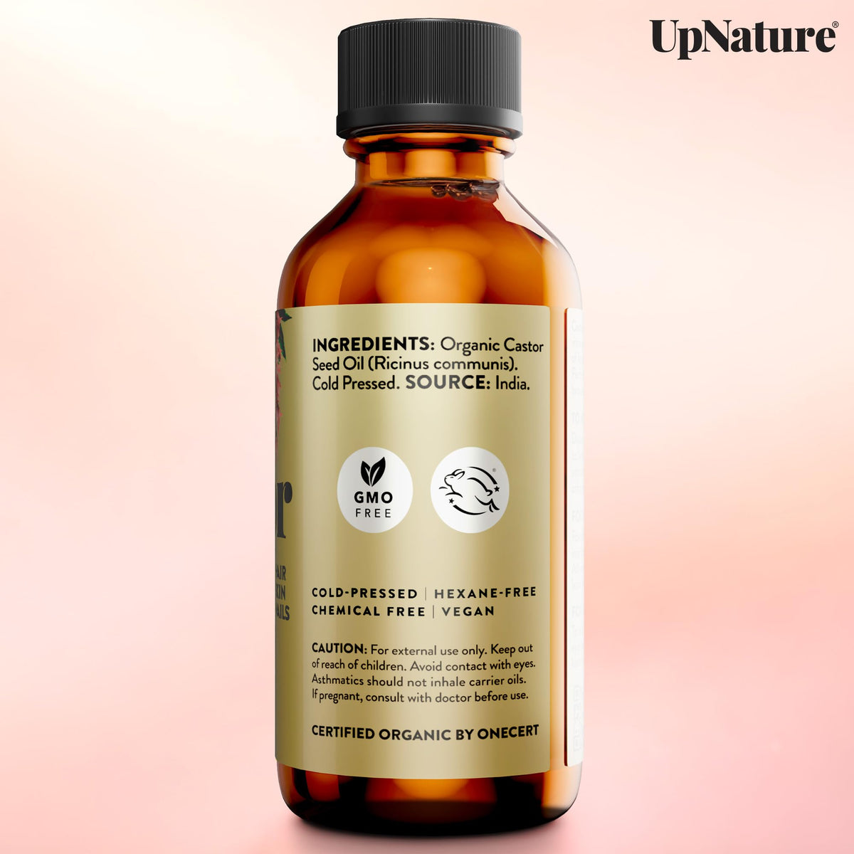 UpNature Castor Oil Eyelash & Eyebrow Serum with natural ingredients