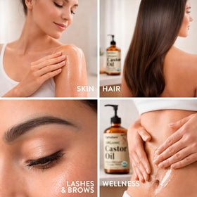 UpNature castor oil with mascara wand for application