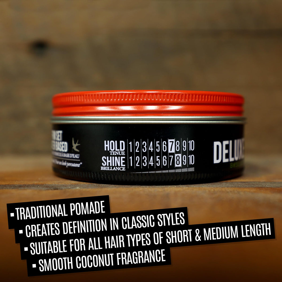 UPPERCUT DELUXE Pomade 10.5 oz opened tin with product inside