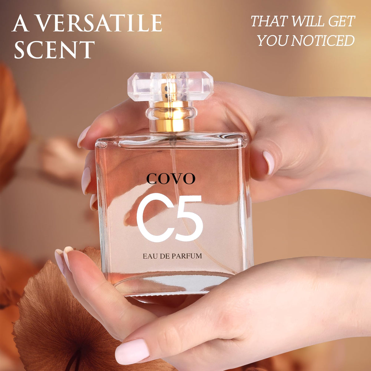 URBAN COLLECTION Covo C5 Eau De Parfum bottle with floral background