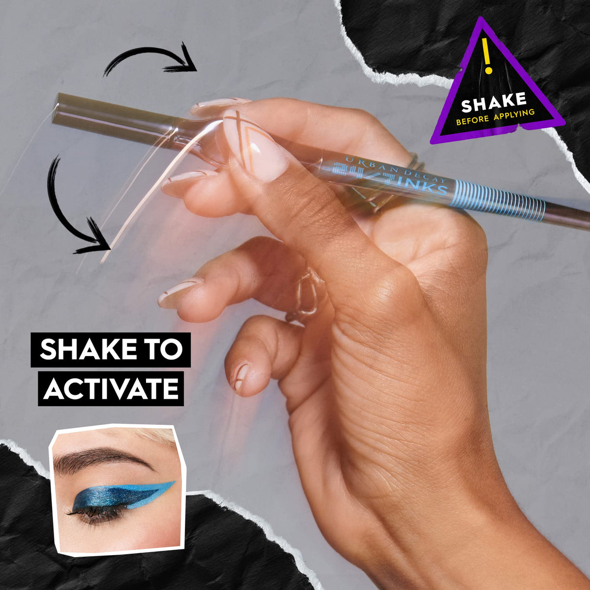 URBAN DECAY 24/7 Inks Liquid Shimmer Blue Eyeliner in makeup kit