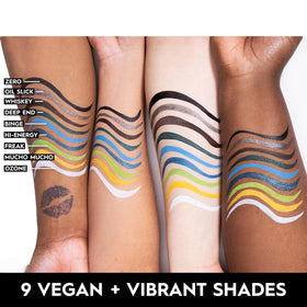 URBAN DECAY 24/7 Inks Liquid Shimmer Blue Eyeliner in use on model