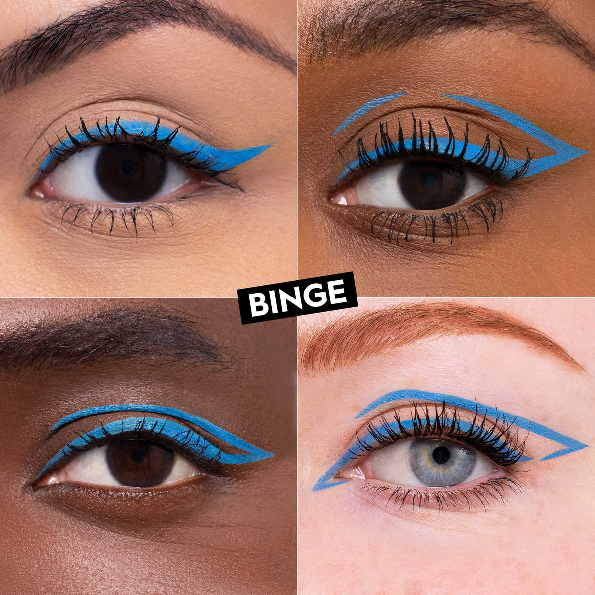 URBAN DECAY 24/7 Inks Liquid Shimmer Blue Eyeliner Pen with cap off