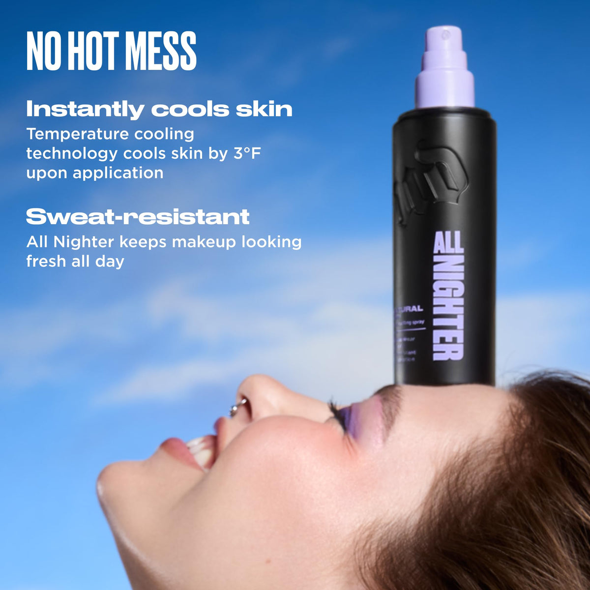 URBAN DECAY All Nighter setting spray close-up of nozzle