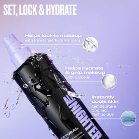 URBAN DECAY All Nighter setting spray misting application