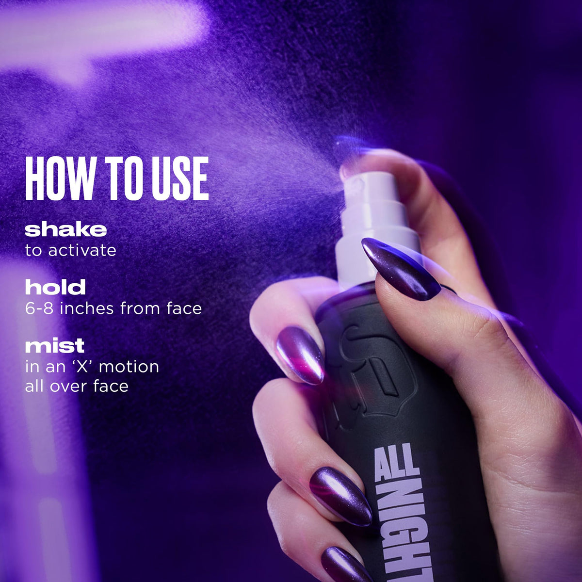 URBAN DECAY All Nighter spray in a beauty routine setup