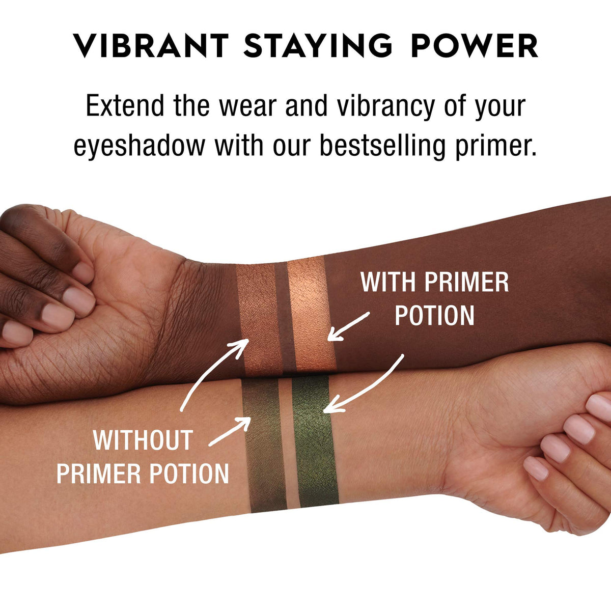 URBAN DECAY Eyeshadow Primer Potion Original Transparent with eyeshadow