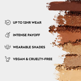 URBAN DECAY Naked Mini Bronze Eyeshadow Palette open showing 6 shades