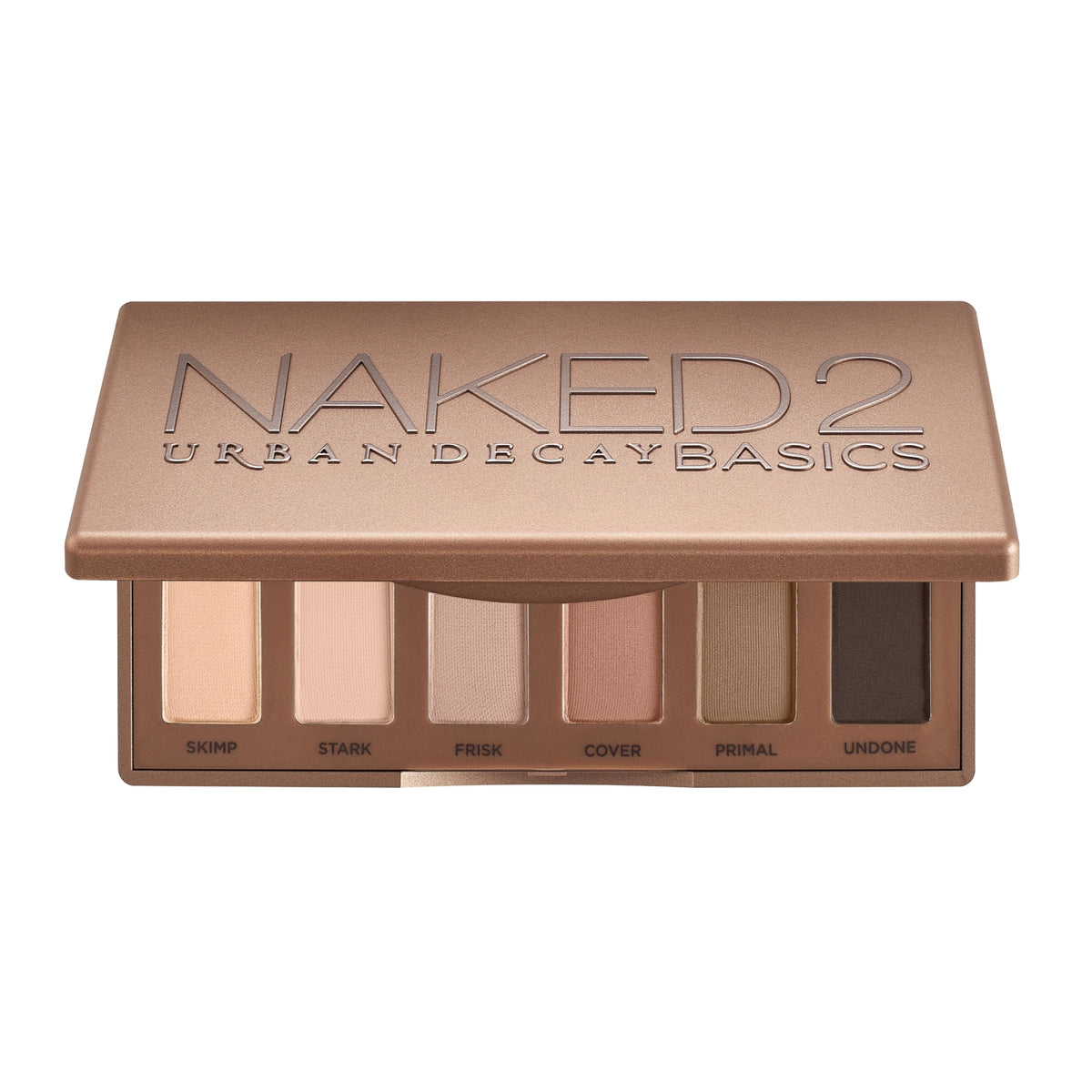 URBAN DECAY Naked2 Basics Matte Eyeshadow Palette front view with six shades