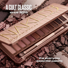 URBAN DECAY Naked3 Eyeshadow Palette open showing all shades