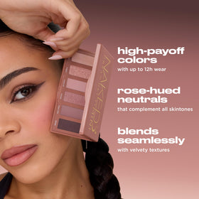 URBAN DECAY Naked3 Mini Eyeshadow Palette showing pink and mauve colours