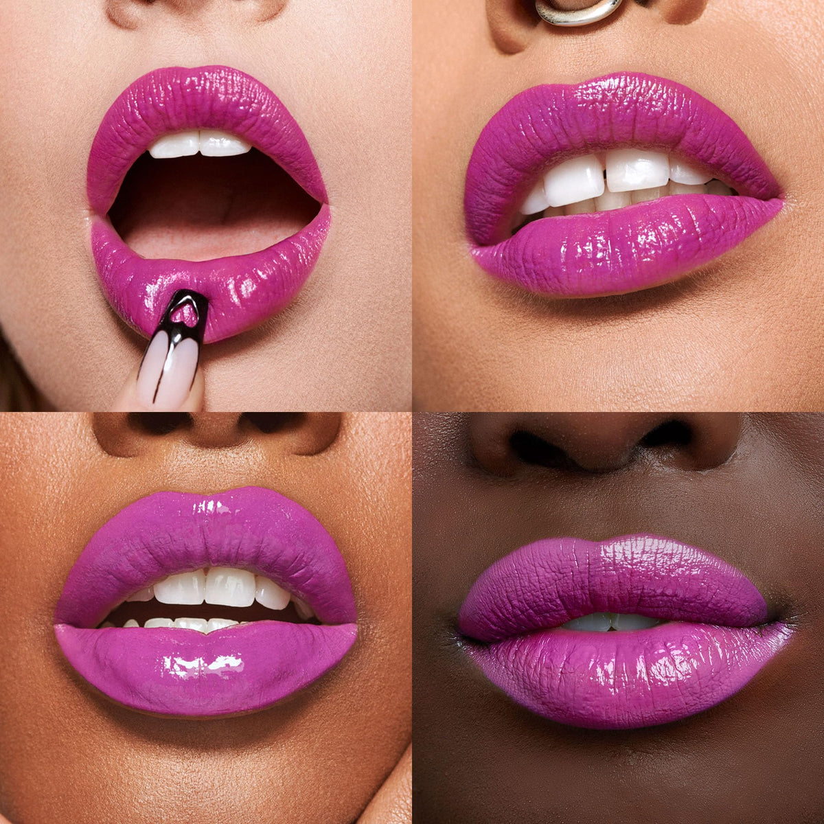 URBAN DECAY Vice Lip Bond Lipstick Fuchsia Purple applicator close-up