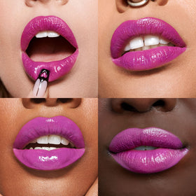 URBAN DECAY Vice Lip Bond Lipstick Fuchsia Purple applicator close-up