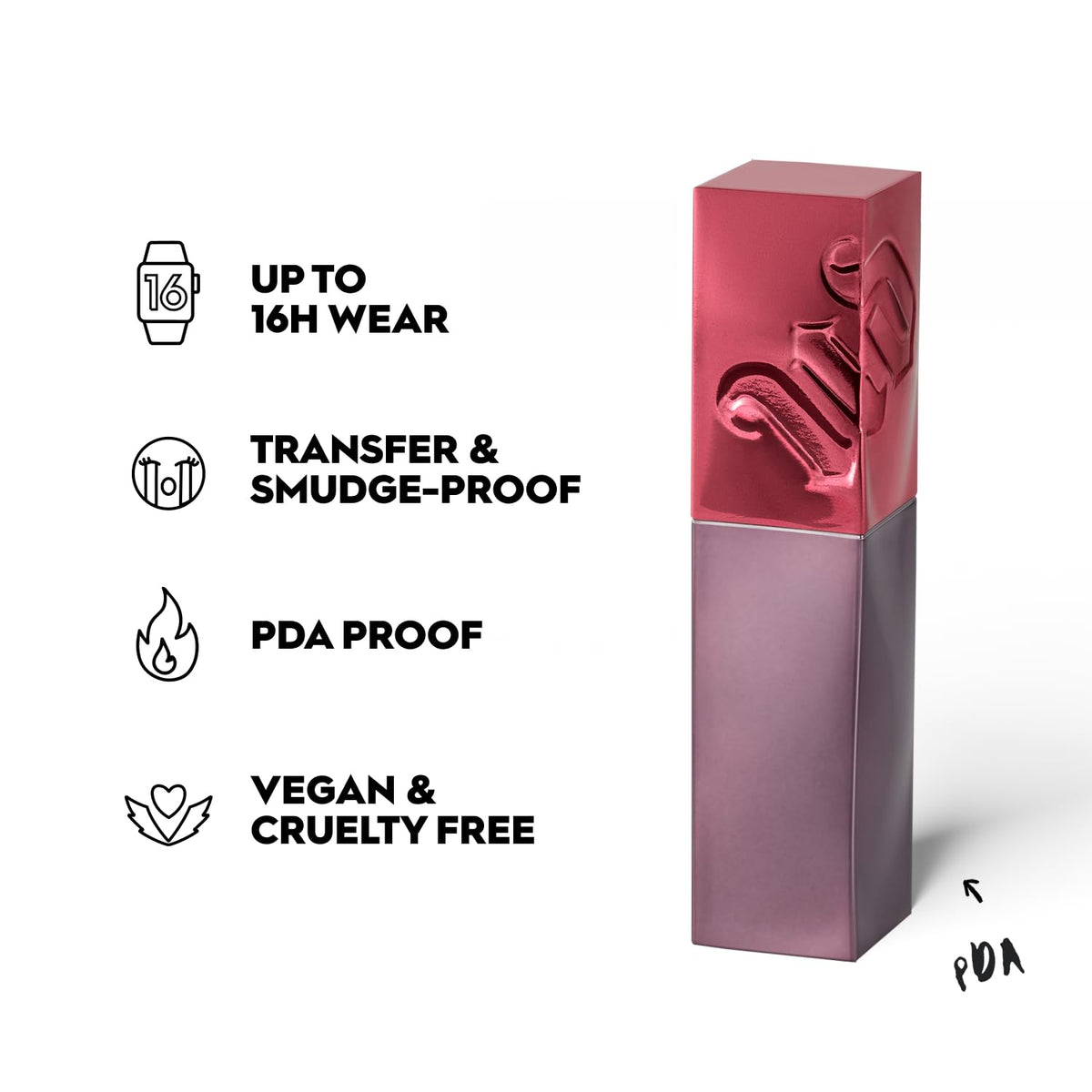 URBAN DECAY Vice Lip Bond Lipstick Medium Brick Red on lips