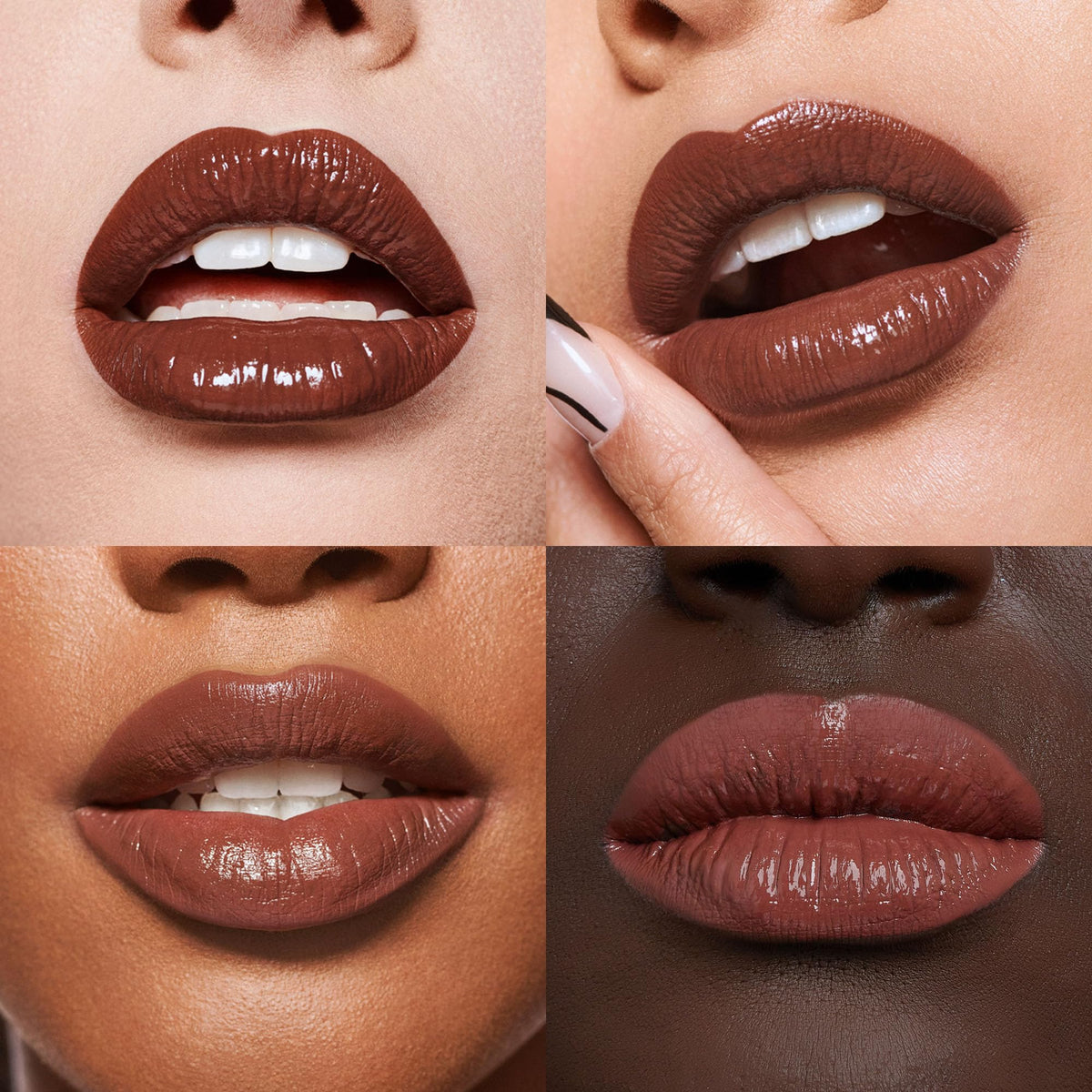 URBAN DECAY Vice Lip Bond Lipstick Toffee Nude applicator close-up