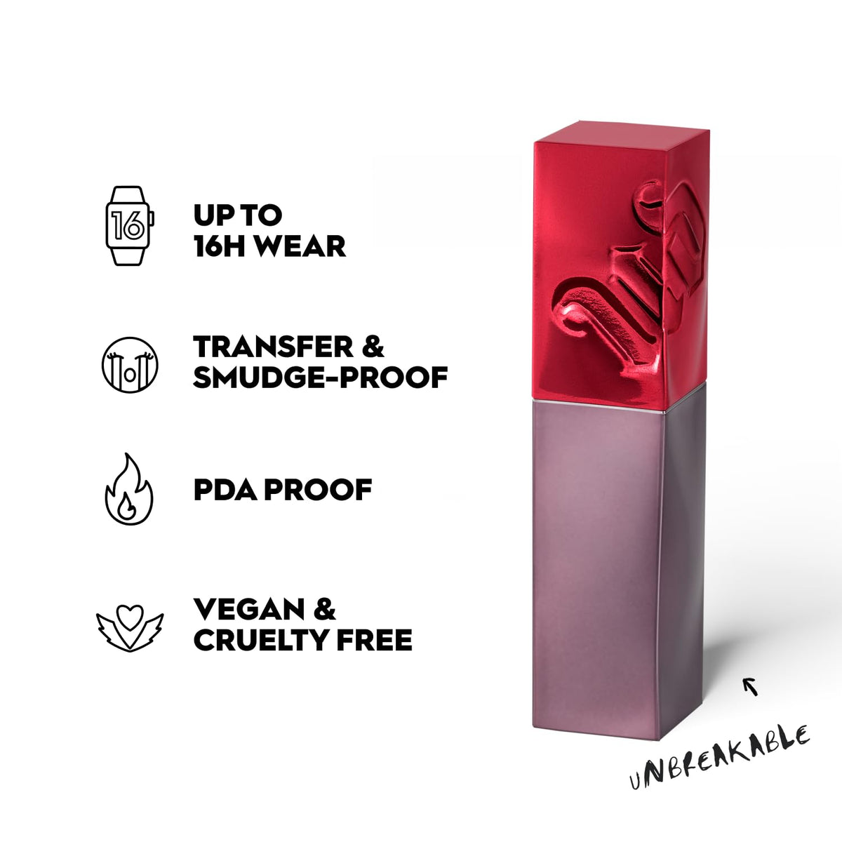 URBAN DECAY Vice Lip Bond Lipstick True Blue Red applicator close-up