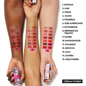 URBAN DECAY Vice Lipstick Deep Warm Brown application process