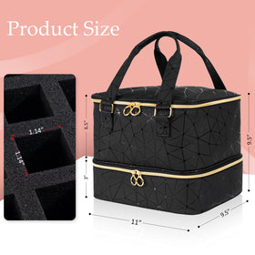 Uross Nail Polish Organizer Bag with various nail tools inside